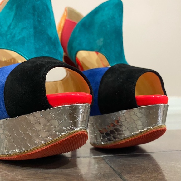 Christian Louboutin Python Platform Heels - Picture 4 of 8